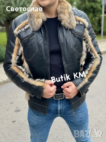 Нови Мъжки якета от естествена кожа , снимка 10 - Якета - 52239500