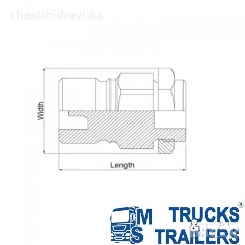 Бърза връзка HYVA ¾” мъжка, снимка 2 - Части - 34363911