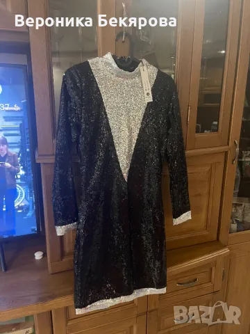 Елегантна пайетена рокля, снимка 5 - Рокли - 48836181