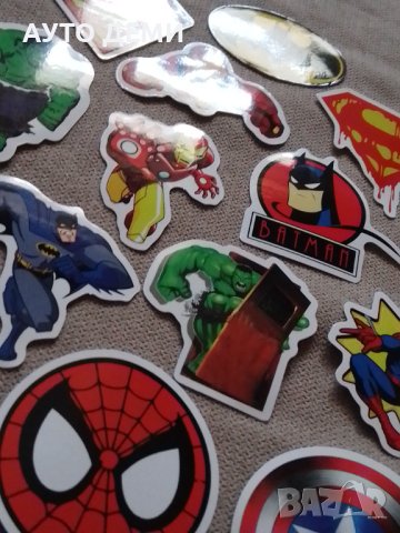 Цветни самозалепващи гланцирани стикери на супер герои Хълк Спайдърмен Батман Супермен Америка Желез, снимка 3 - Аксесоари и консумативи - 41261796