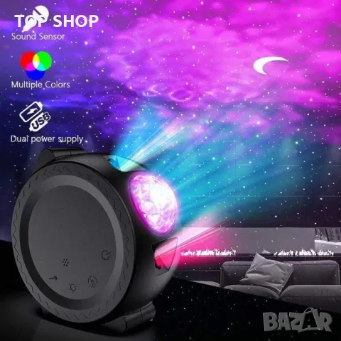 Galaxy проектор с Wifi App Control USB Night Light, снимка 6 - Лампи за стена - 48788701
