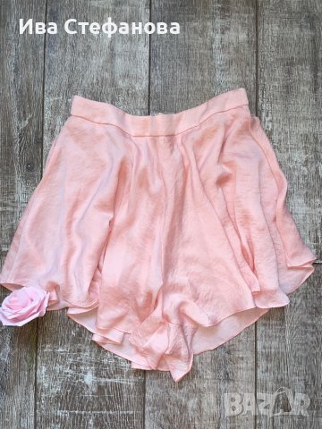 Къси светло бонбонено розови бермуди  широки къси панталони тип плажни , снимка 9 - Къси панталони и бермуди - 41349095