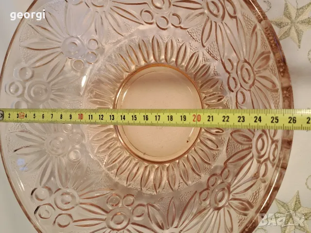 стъклена купа за плодове 14/1, снимка 4 - Декорация за дома - 49396910