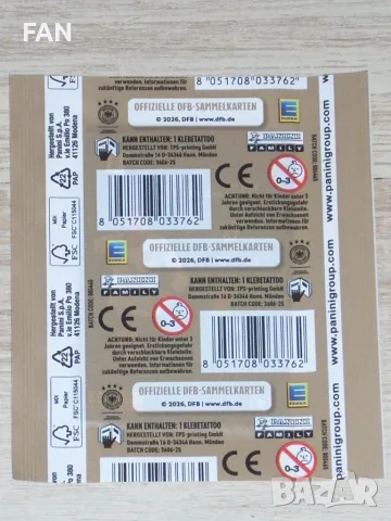 Оригинални пакети с карти ПАНИНИ PANINI на Германия от Световното първенство по футбол 2026, снимка 3 - Фен артикули - 34156275