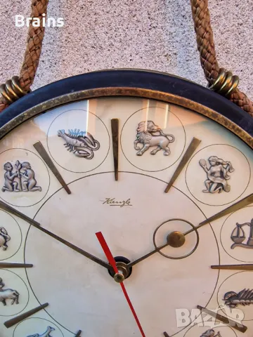 KIENZLE Зодиак Немски Кварцов Стенен Часовник, снимка 4 - Антикварни и старинни предмети - 48557529