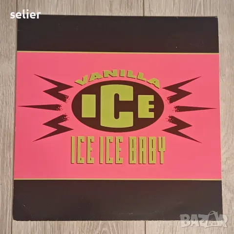 Vanilla Ice ‎– Ice Ice Baby Maxi Single 12 Издание UK 1990г Състояние на винила:визуално е VG+,след , снимка 1 - Грамофонни плочи - 49145240