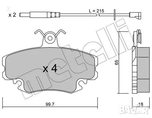 BENDIX 571526X НАКЛАДКИ ПРЕДНИ PEUGEOT RENAULT 1977-2024 OE 410602192R OE 7701209639 OE 602507104