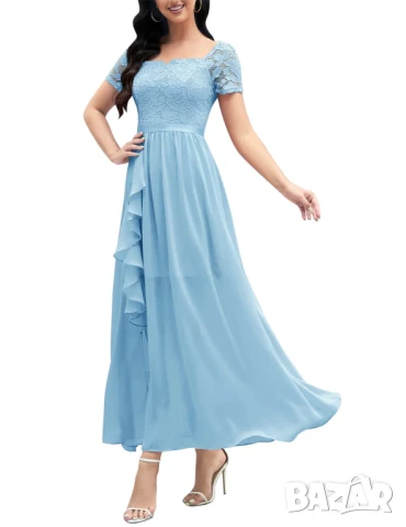 Елегантна дамска рокля Wedtrend, размер S, дълга дантелена рокля