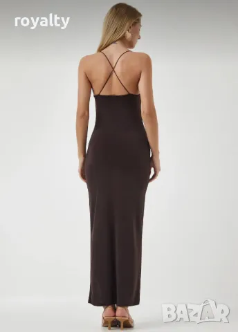 Дълга черна дамска рокля , снимка 3 - Рокли - 49985942