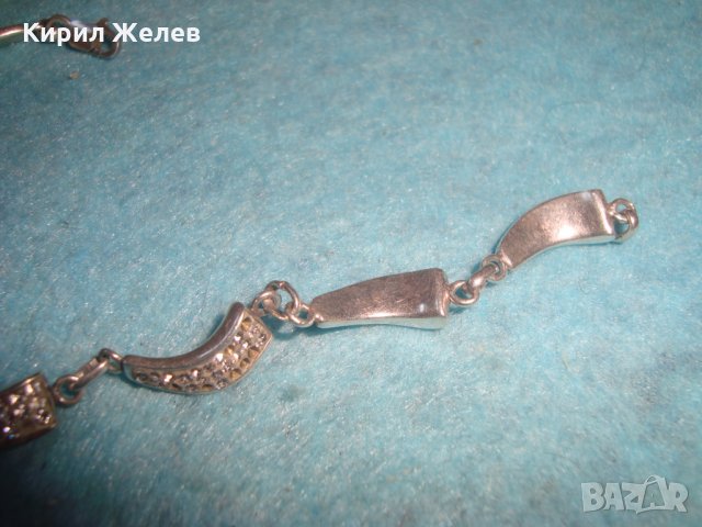 СКЪПОЦЕННА СРЕБЪРНА ФЕШЪН АРТ ГРИВНА СРЕБРО 925 с ЦИРКОНИ 25621, снимка 10 - Гривни - 35769808