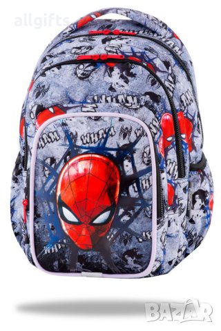 Ученическа раница Spark L Spiderman Black