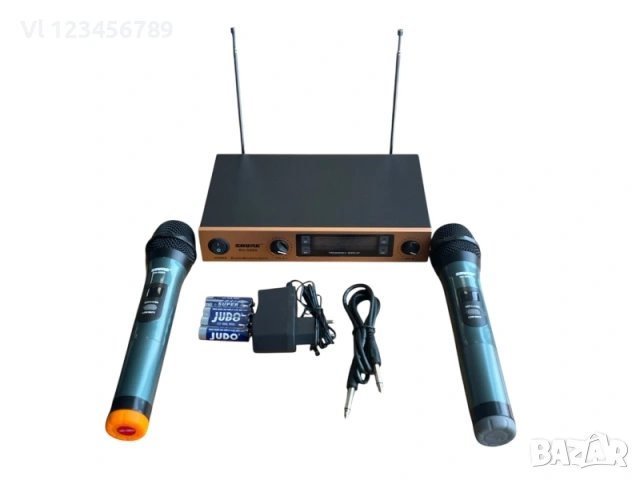 Комплектът безжични микрофони SH-588D , снимка 2 - Микрофони - 53837971