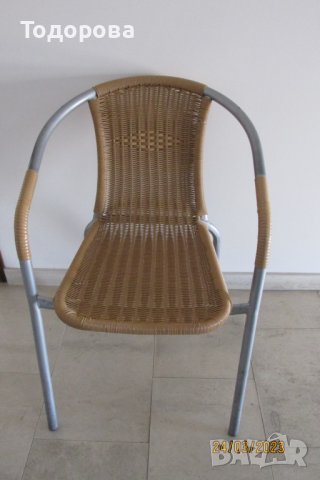 Плетен ратанов стол, снимка 3 - Столове - 40118378