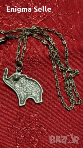 Сребърен синджир с висулка слонче 6.00 грама, снимка 2 - Колиета, медальони, синджири - 52514615