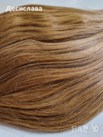 Естествена лукс кафява коса, много гъста с плътни крайща! Подходяща за трайно поставяне!, снимка 10 - Аксесоари за коса - 50992541