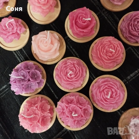 Восъчни свещи - цветя и рози , снимка 3 - Подаръци за жени - 53135924