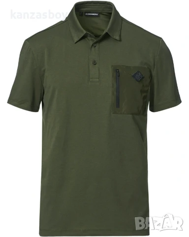 j.lindeberg naim nylon patch polo - страхотна мъжка тениска КАТО НОВА М, снимка 3 - Тениски - 51379625