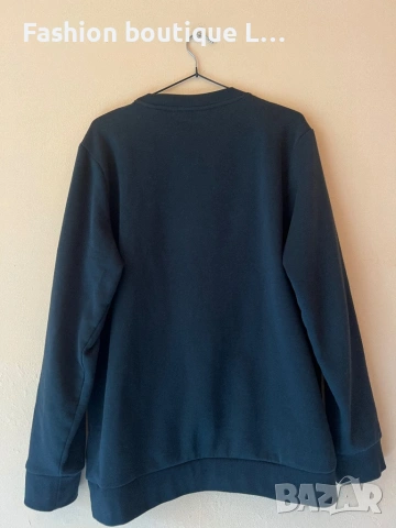 Тъмно синя памучна блуза с дълъг ръкав и релефна щампа отпред М размер 💙, снимка 7 - Блузи с дълъг ръкав и пуловери - 53771216