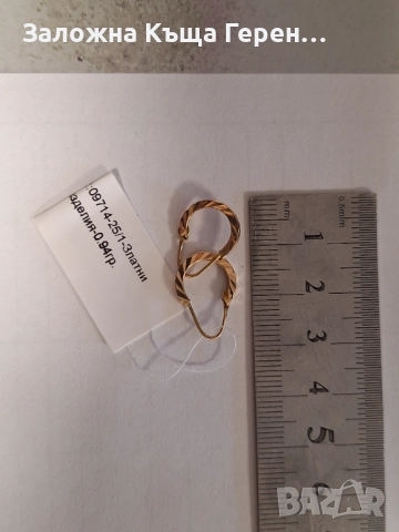 Златни обеци 0,94гр.14к, снимка 2 - Обеци - 52874228