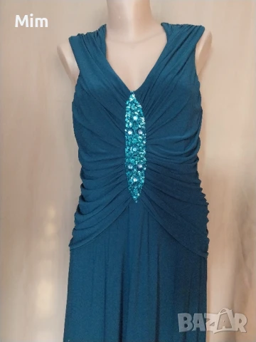 Официални дълги рокли в розово с пайети и маслено зелена, снимка 4 - Рокли - 51002483