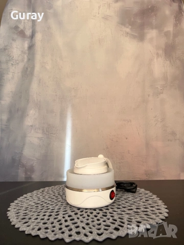 Сгъваема електрическа кана Plaibil от силикон и INOX, Retoo, 750 W, 0,5 L, подвижен кабел - Варна, снимка 2 - Кани - 53487643