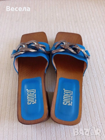 САБО - Ектравагантни чехли естествена кожа 40 номер с подаръци, снимка 2 - Чехли - 53644322