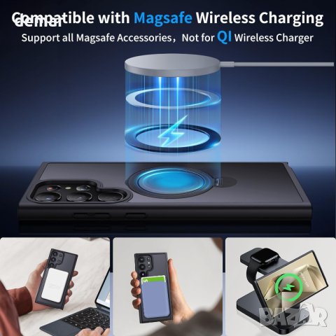 Aunote for MagSafe Магнитен калъф за Samsung S24 , черен, снимка 2 - Калъфи, кейсове - 44494627