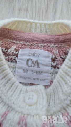 Бебешка жилетка 3-6 месеца, снимка 3 - Жилетки и елечета за бебе - 51812241
