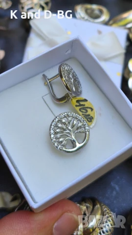 Обици. Сребро 925 с циркови., снимка 12 - Колиета, медальони, синджири - 50570258