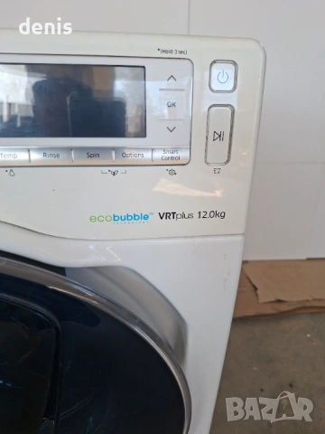 Пералня Samsung Eco Bubble AddWash WW12K8412OW/LE AddWash, 1400 об/мин, 12 кг, Inverter, Клас A+++, , снимка 2 - Перални - 53665899