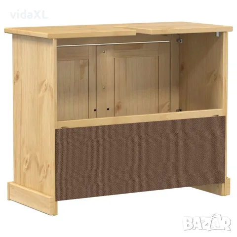 vidaXL Шкаф за мивка за баня "Corona" 73x33x60 см бор масив, снимка 6 - Шкафове - 56147431