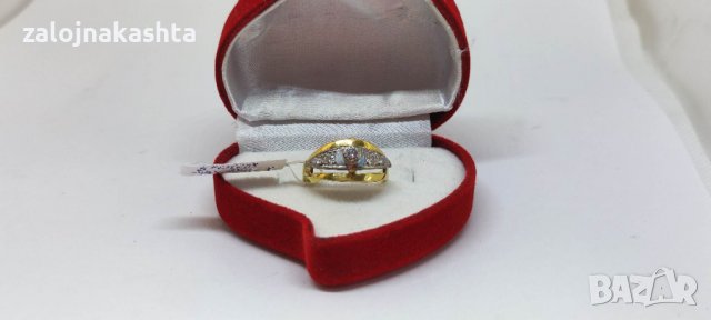 Златен пръстен с Брилянти-3,56гр/18кр, снимка 2 - Пръстени - 39833773