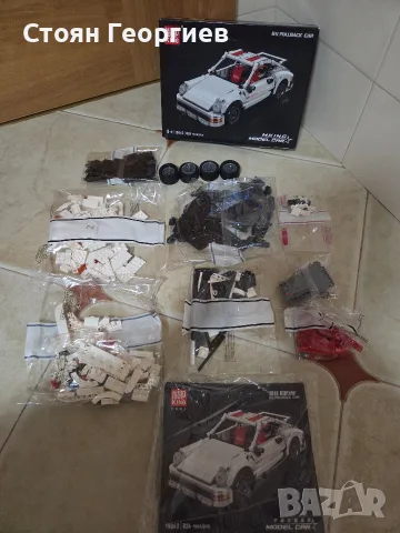 Чисто нов комплект за конструиране на модел кола Mould King 911 Pull-Back (модел 15063)