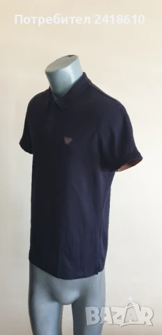 Armani Jeans AJ Badge Logo 3/4 Zip Stretch Cotton Mens Size M  ОРИГИНАЛ! Мъжка Тениска!, снимка 10 - Тениски - 51271734