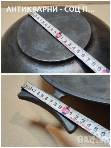 Стар Масивен Чугунен Сач / 4,5 кг. / НОМЕР 1710., снимка 10 - Антикварни и старинни предмети - 53849233