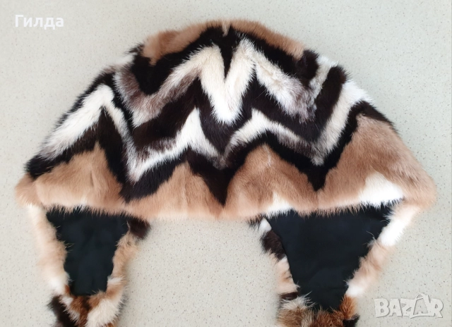 шапка естествен косъм норка визон S, снимка 7 - Шапки - 52751253