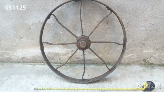 ковано масивно колело от каруца, двуколка, рало , снимка 3 - Антикварни и старинни предмети - 39836450