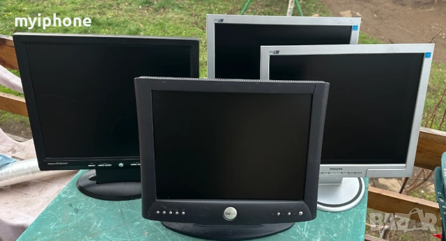 Лот от 4 броя монитори работещи Dell /Philips 2бр./Megavision