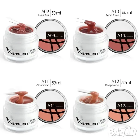 50мл VenaLisa Hard Jelly Uv/Led гел за изграждане, снимка 4 - Продукти за маникюр - 47753974