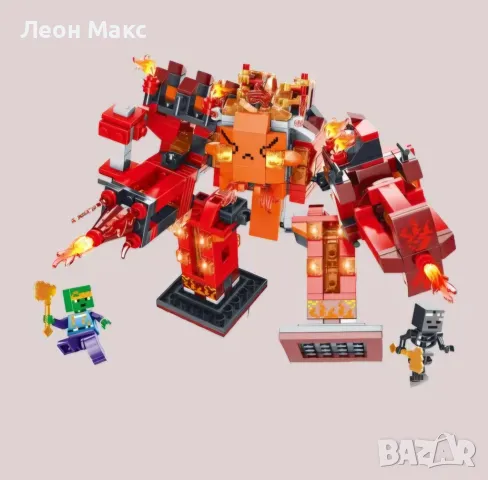 Конструктор Майнкрафт LED 479ч трансформиращ се, снимка 5 - Конструктори - 48410928