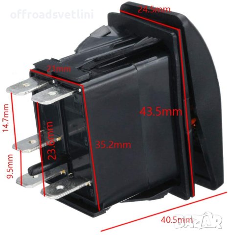 Копче Бутон За Вграждане за LED Лед Бар Халоген Светлини LED LIGHT BAR, снимка 3 - Аксесоари и консумативи - 40394017