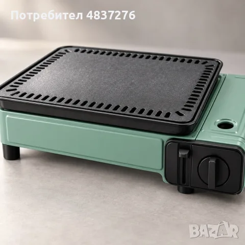 Преносим газов Котлон с грил плоча, снимка 8 - Газови котлони - 56085330