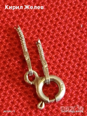 Сребърна закопчалка тип Лостер и маркировка Italy 52675, снимка 4 - Колиета, медальони, синджири - 53059897