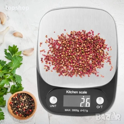 Нова кухненска везна, g/lb:oz/ml/fl.oz Везна за храна Кухненска теглилка от черна неръждаема стомана, снимка 8 - Тримери - 50493103