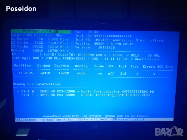 Лаптоп HP Pavilion G6 (i5-2430M, 6 GB DDR3, 1000GB HDD), снимка 8 - Лаптопи за дома - 52226670