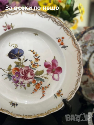 Meissen Germany  забележително плато с производство от 19 век Код P1944, снимка 10 - Други ценни предмети - 53731978