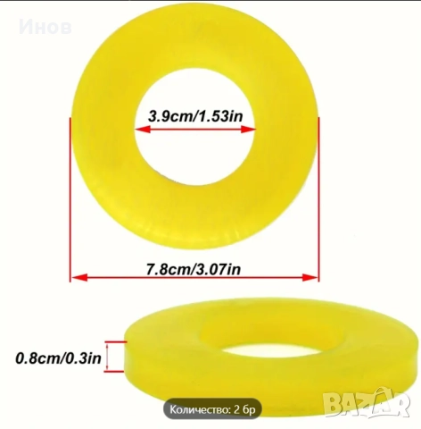 2бр. PVC Гумени уплътнения за амортисьори , снимка 2 - Части - 51752307