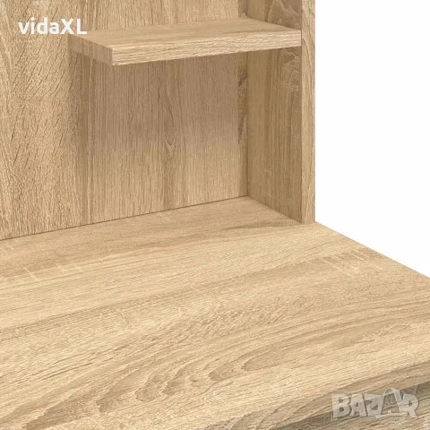 vidaXL Тоалетка с LED лампи, сонома дъб, 96x40x142 см, снимка 8 - Тоалетки - 56148096