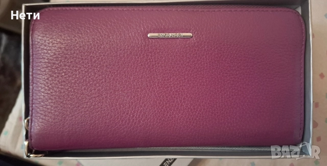 Дамско портмоне от естествена кожа "Enzo Nori"