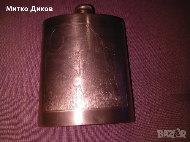 England Sheffield rose  pewter рядка английска флашка павур 8 юза ловен мотив отлична, снимка 2 - Екипировка - 49797961